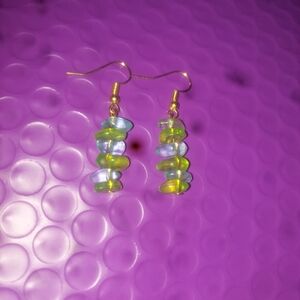 Green & Blue Beautiful Rock Earring's